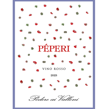 Etichetta del vino rosso bio Peperi Alto Piemonte 2023